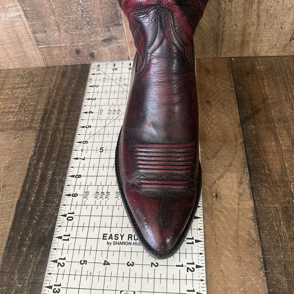 Lucchese Classics L681423 Vintage Black Cherry Cowboy Boots Mens 10 D - Picture 6 of 12